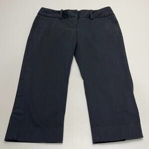 JONES NEW YORK Women’s 6 Black Pinstripe Capri